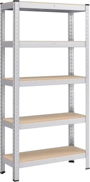 Songmics Schwerlastregal aus Metall in Silber, B/T/H: 75 x 30 x 150 cm - Bild 1