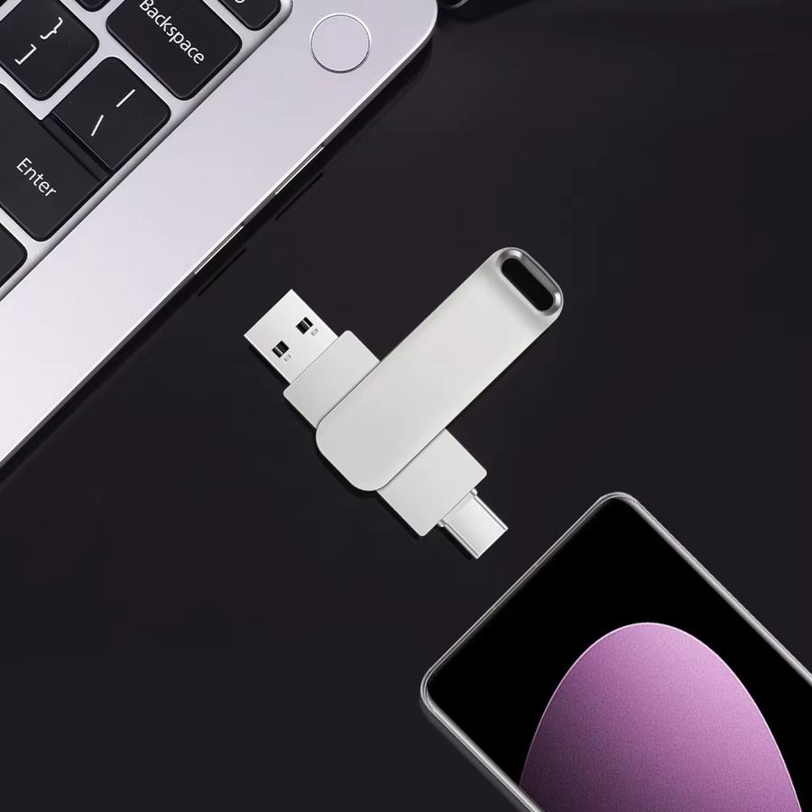 JASTER 2 in 1 USB-Flash-Laufwerk USB-C Memory Stick 128 GB Silber - Bild 4