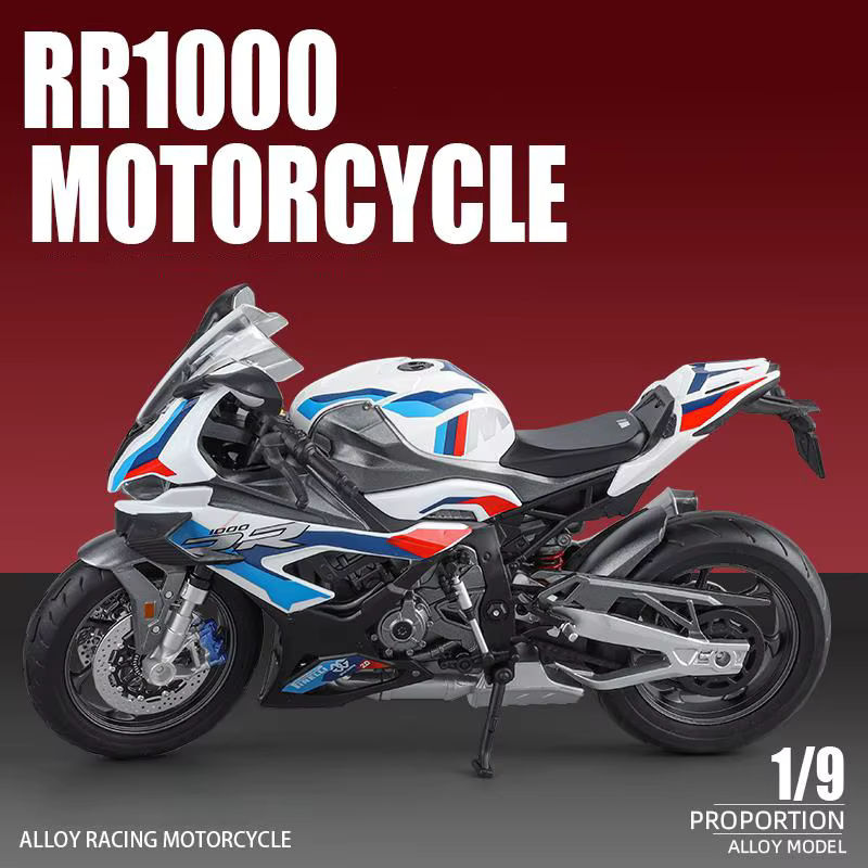 MAKEDA M1000RR S1000RR Racing Motorrad Diecast, Metall, 1:9, mit Licht - Bild 3