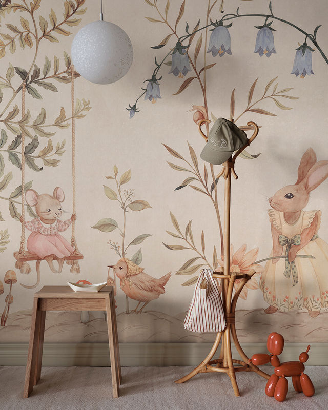Sandberg Mural Vilhelmina Tapete mit floralem Muster in Beige aus Vlies - Bild 2