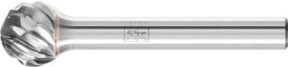 PFERD Hartmetall Hochleistungsfrässtift CAST Kugel KUD Silber Ø 12x10mm Schaft-Ø 6 mm für Gußeisen - Bild 1