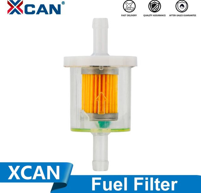 Xcan Inline-Vergaser-Kraftstofffilter für Rasenmäher, transparent, kompatibel mit BS 49019, 69105-6501, AM108356, 493629, 49369-06010 und 493629-06020 - Bild 1