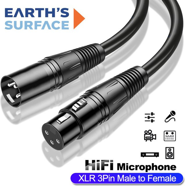 Sound Cannon XLR Kabel Schwarz 3Pin XLR Stecker auf Buchse für Mikrofon, Mixer und Verstärker - Bild 1