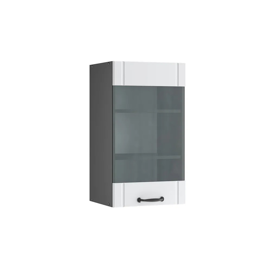 Vicco Hängeglasschrank Fame-Line Küchenschrank im Landhausstil, Weiß/Anthrazit, Breite: 40 cm - Bild 3