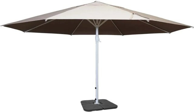 MCW Gastronomie Marktschirm Carpi II aus Polyester und Alu in Beige mit Ständer, Durchmesser: 5 m - Bild 2