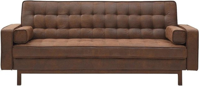 Vente-unique Schlafsofa Eleanor in Braun mit Click-Clack-Funktion und Mikrofaser-Polsterung, Breite: 230 cm - Bild 1