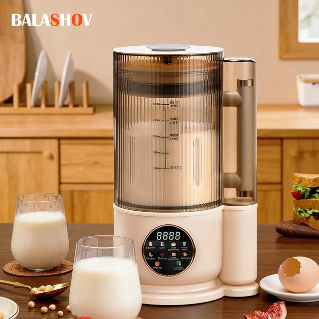 BALASHOV Sojamilch-Maschine und elektrischer Entsafter in Beige, 1500 ml - Bild 1