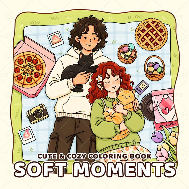 SOFT MOMENTS Malbuch für Erwachsene mit einfachen Mustern in Multicolor - Bild 1
