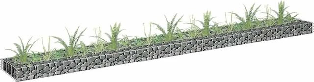 DELUKE Gabionen Hochbeet ROON aus verzinktem Stahl in Silber, B/T/H: 270 x 30 x 30 cm - Bild 1