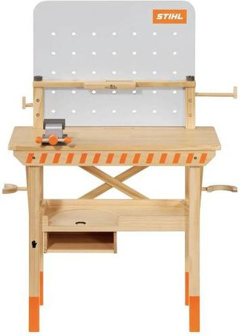 Stihl Kinderwerkbank aus Holz mit Kinderwerkzeug - Bild 1