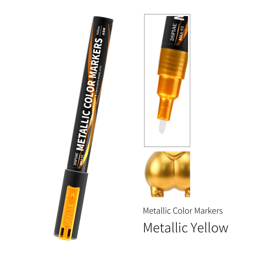 DSPIAE MKA Super Metallic Marker Pinselstifte Set mit 12 Stück in Rot, Blau, Grün und Gold - Bild 2