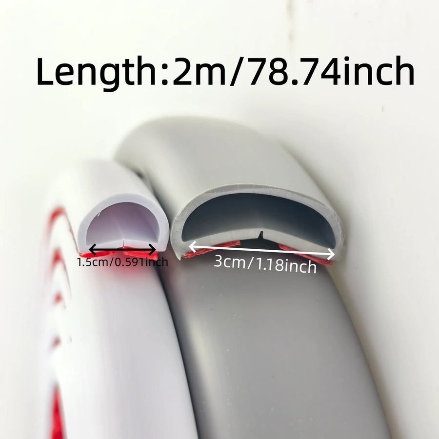 Flammhemmendes PVC-Kabelmanagementfach zur unsichtbaren Bodendrahtabdeckung, 2 m Länge, in Grau oder Weiß - Bild 2