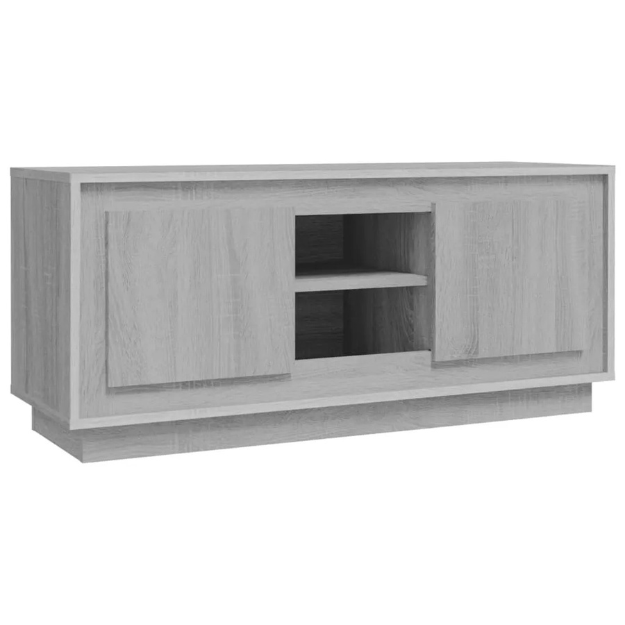 vidaXL TV-Schrank Grau Sonoma aus Holzwerkstoff mit Medienfächern B/T/H: 102 x 35 x 45 cm - Bild 2