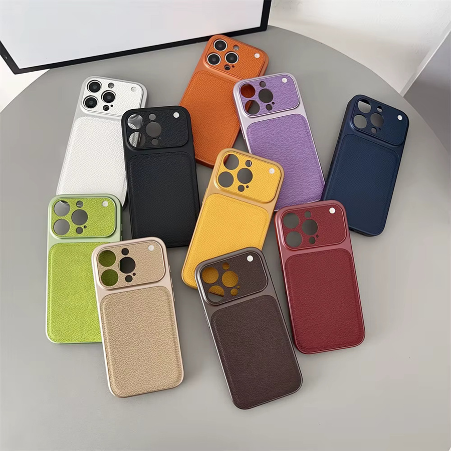 Stoßfeste Handyhülle aus PU-Leder und weichem TPU für Apple iPhone 17, 16, 15, 14, 13 Pro Max mit Kameraschutz und matter Rückseite in Gelb - Bild 2