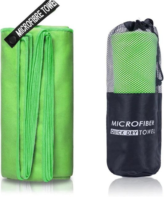 LChome Fitnesshandtuch aus Mikrofaser mit Silver ION Technologie, schnelltrocknend und saugfähig, Grün, B/T: 80 x 130 cm - Bild 1
