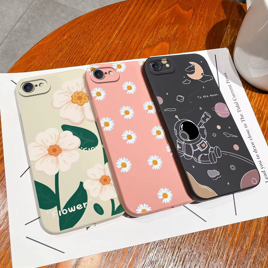SunFlower Silikon Handyhülle mit Linsenschutz für iPhone 7, iPhone 8, iPhone 8 Plus und iPhone SE - Bild 1