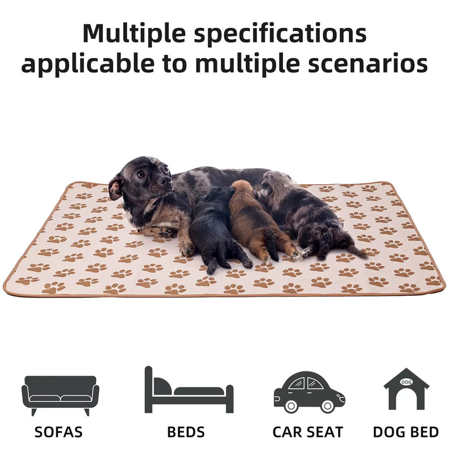 DogLemi Hundewindel-Matte beige, wasserdichte und waschbare Trainingsunterlage für Hunde - Bild 2