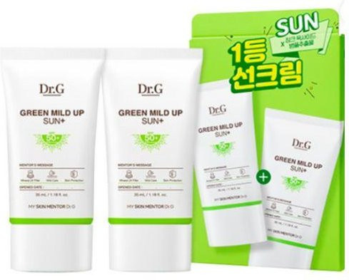 Dr.G Green Mild Up Sun Plus Sonnencreme, 2x 35 ml, LSF 50+, Empfindliche Haut - Bild 1