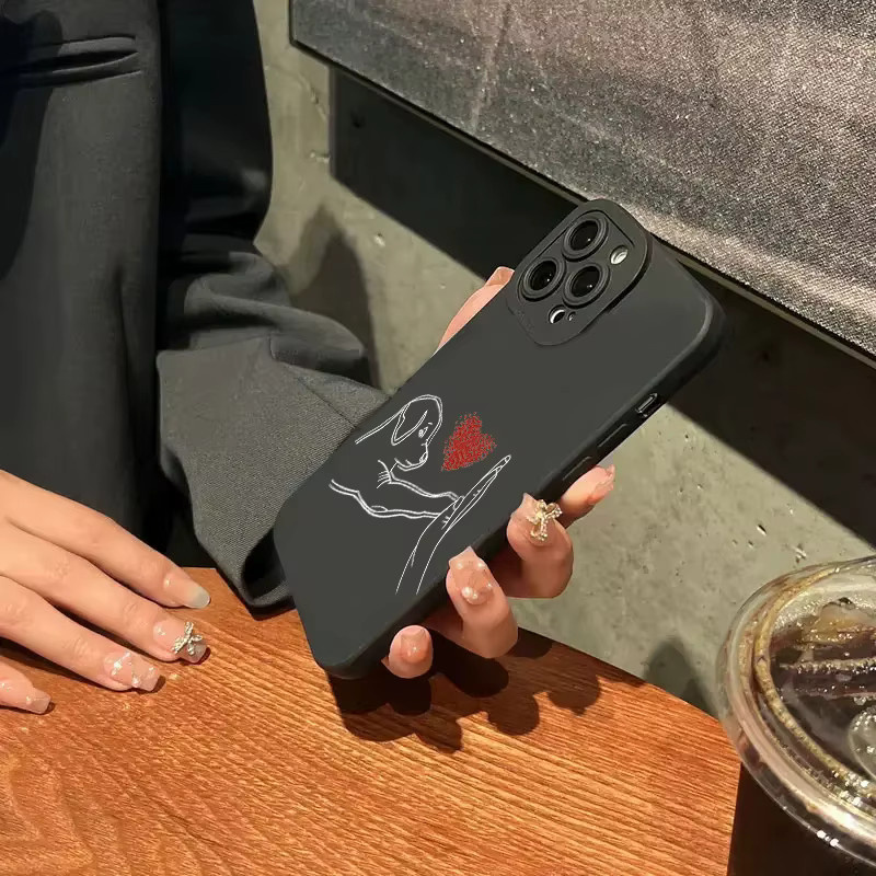 Stoßfeste Silikon Handyhülle mit Katze und Hund High Five Motiv für iPhone Modelle in Schwarz - Bild 4
