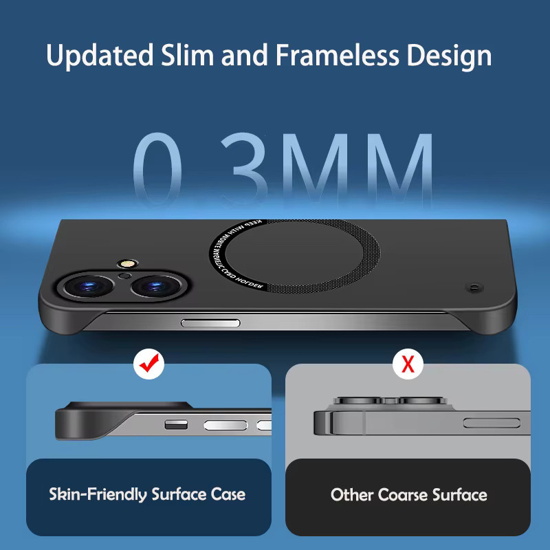 Fudusaidman Magnetische iPhone Hülle Ultra Dünn und Rahmenlos für iPhone 13 12 11 Pro XR X XS Max in Blau - Bild 3
