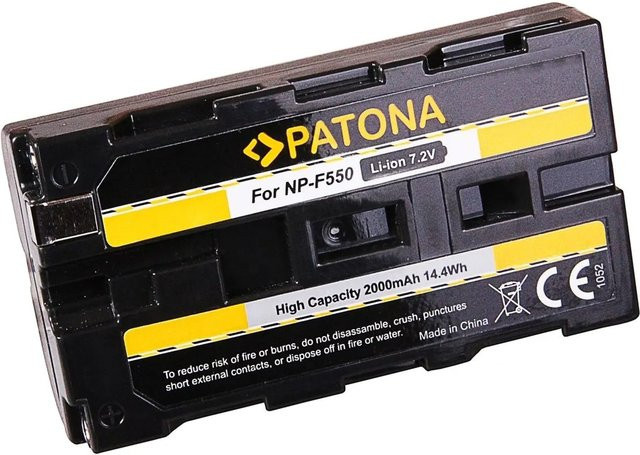 Patona NP-F 550 Li-Ion Ersatzakku für Kamera und Camcorder, 2200 mAh, 7,4 V, 16,3 Wh, Schwarz - Bild 1
