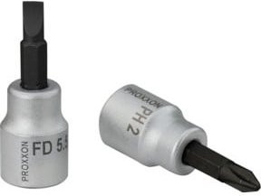 Proxxon Schlitzeinsatz 3/8 Zoll in Silber aus Edelstahl, 8 mm Breite, 50 mm Länge - Bild 1