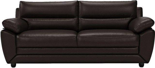 Vente-unique Sofa Manoa Schokobraun ohne Schlafmöglichkeit mit Armlehnen Breite: 201 cm - Bild 1
