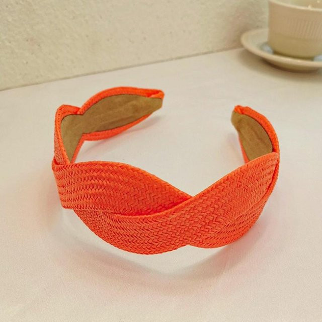 Stirnband Naturgras, orange, Damen - Bild 1