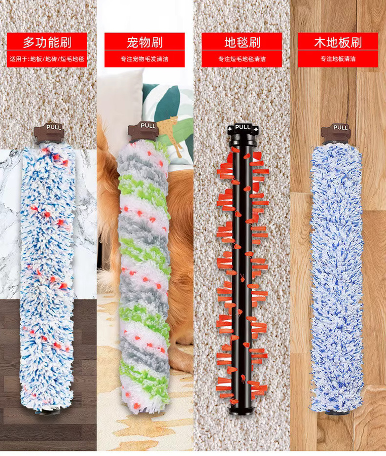 Bissell Ersatzteil-Set für Crosswave Pet Pro und Cordless Serien: Hauptbürste, Rollen und Motorfilter in Multicolour - Bild 3