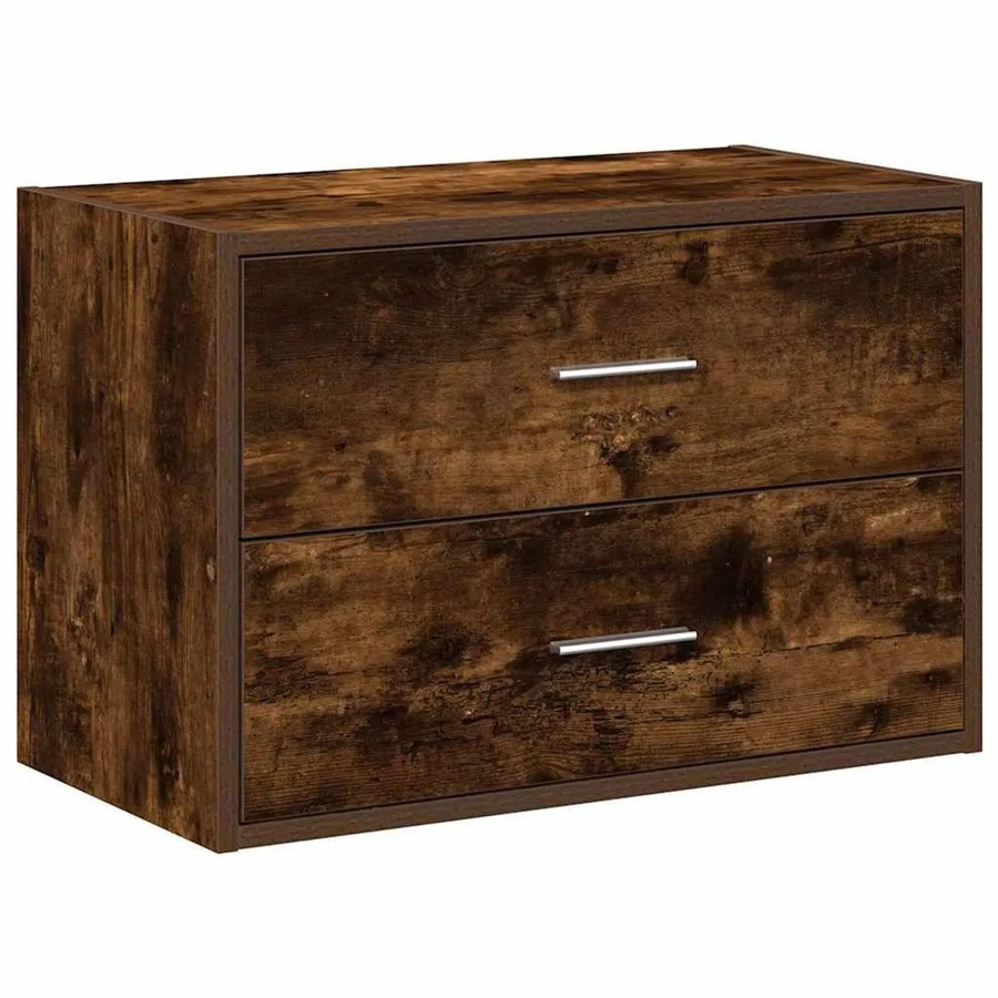 vidaXL Schrank mit 2 Schubladen in Räuchereiche, B/T/H: 60 x 31 x 40 cm - Bild 2