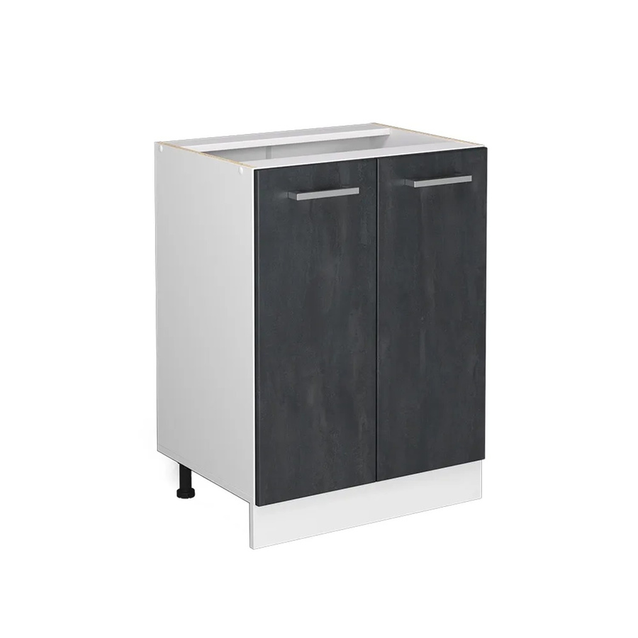 Vicco Küchenunterschrank R-Line in Schwarz Beton und Weiß ohne Arbeitsplatte Breite: 60 cm - Bild 2