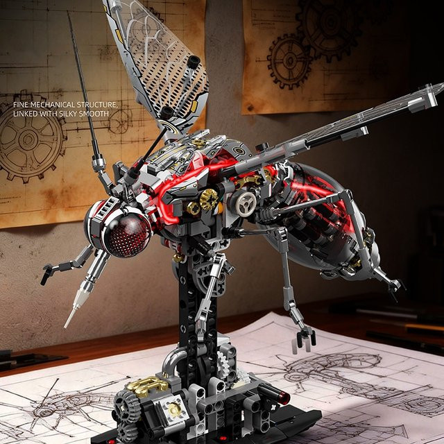 HUATEC Cyberpunk-Insekten-Bausteine, mechanisches Mücken-Bausteinset, mit Licht, ab 14 Jahren - Bild 1