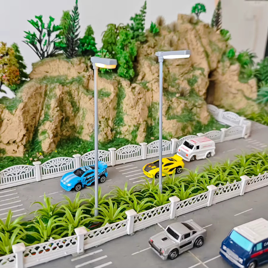 TERAYSUN Miniatur Simulation Straße Lampe Modell Kit, 5-teiliges Set - Bild 2