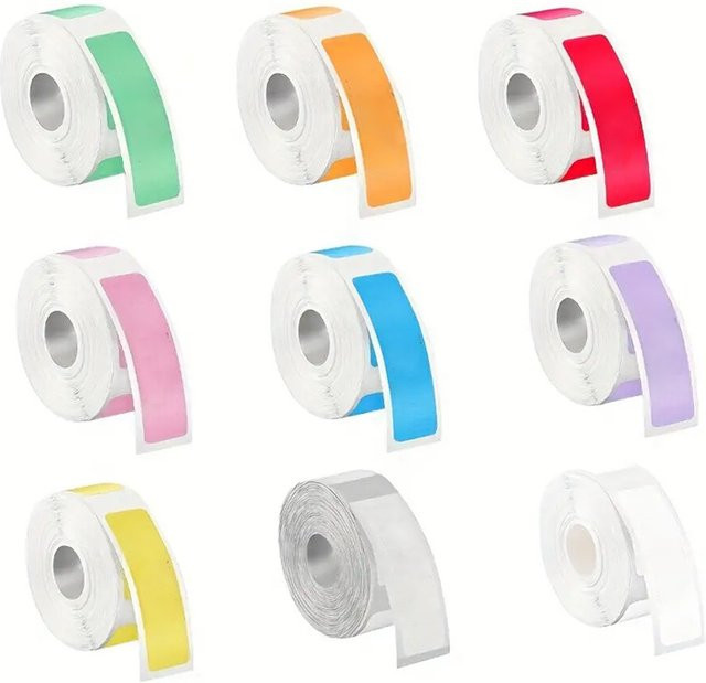 Ölbeständiges weißes Thermopapier 12 x 40 mm für Quittungen, Rechnungen und Etiketten, passend für D30, D32, P11, P12 und P15 - Bild 1