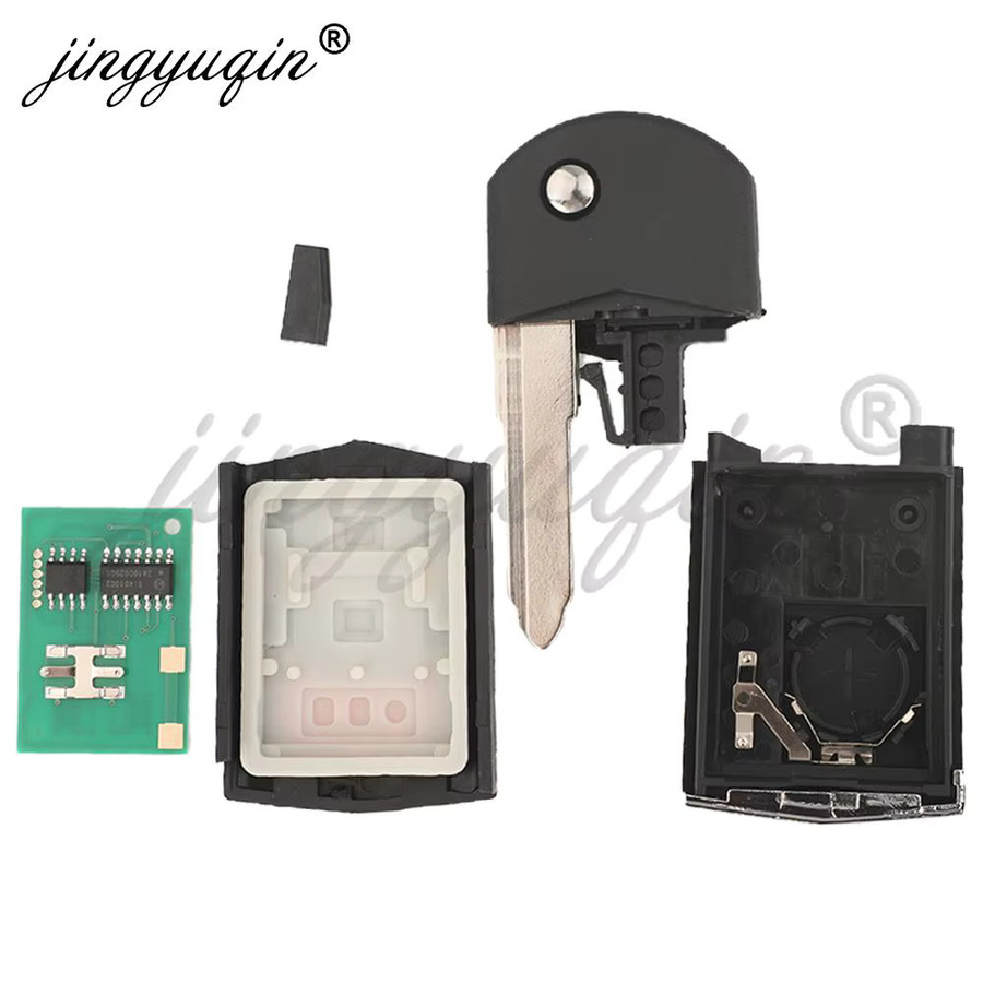 Jingyuqin Auto Fernbedienung KPU41788 für Mazda 6 2006-2008, 313,8 MHz FSK, 3/4 Tasten, 4D63 Chip, Schwarz - Bild 4