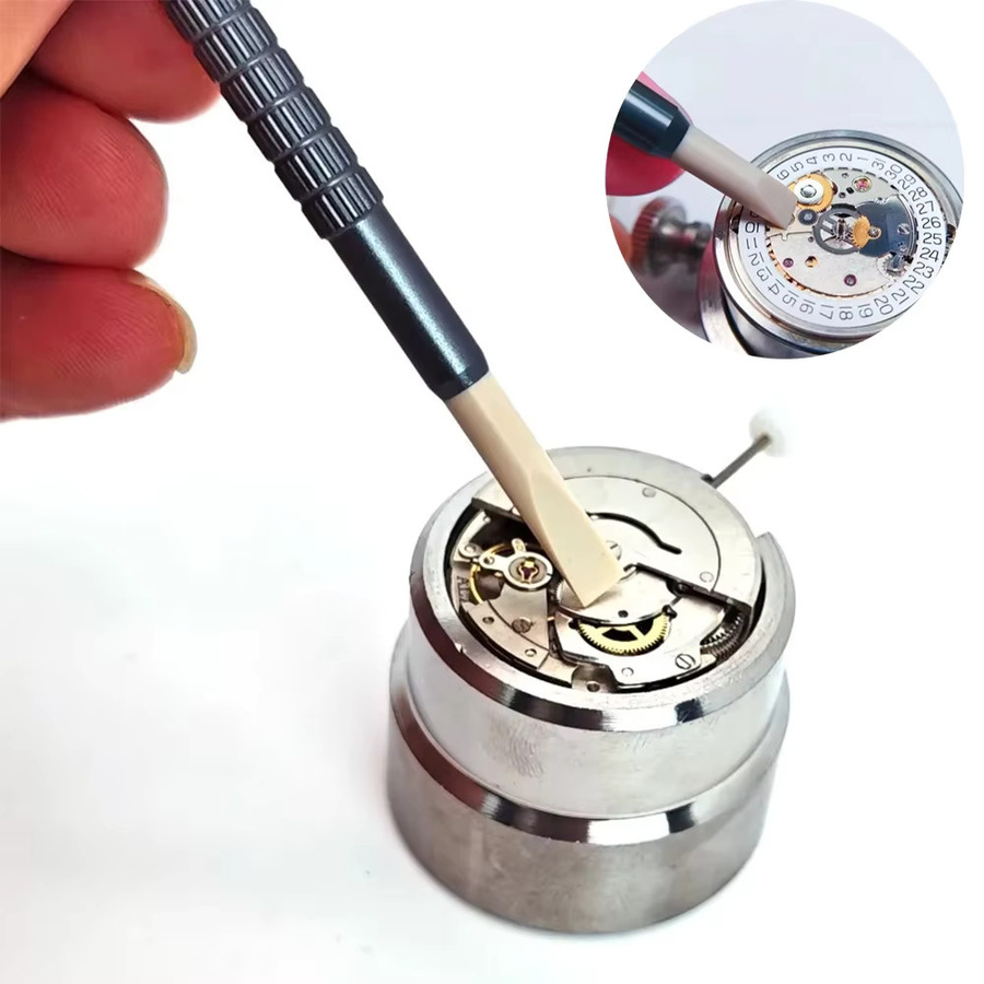 OAKCHARM Reinigungsstift für Uhrenzifferblätter, Peek Stick mit Zusatzwerk Kernklemme - Bild 2