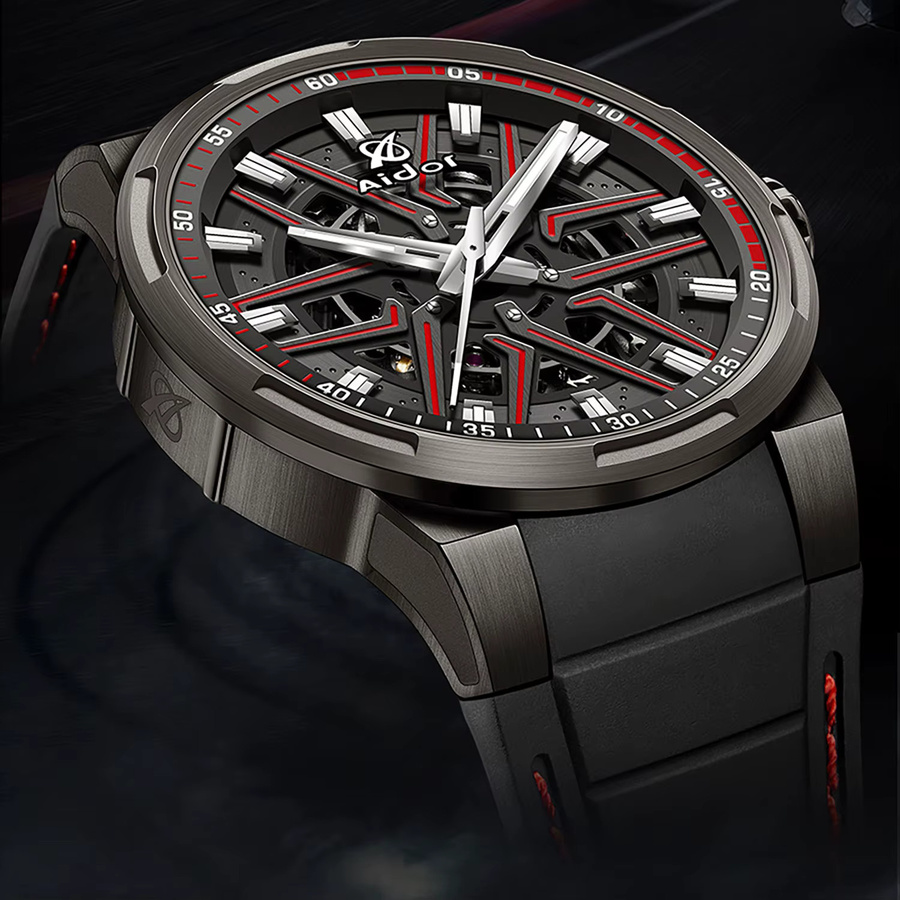 Deesio Armbanduhr, Automatik, Schwarz, Silikon, Herren - Bild 2