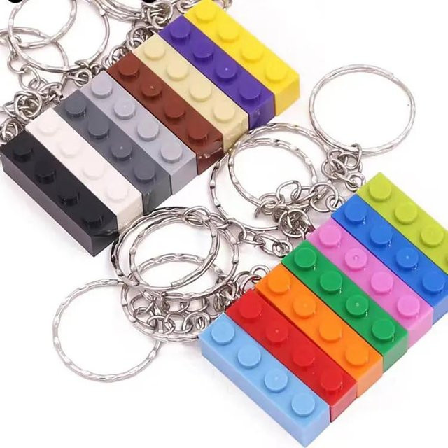 Wucifang Bags Bausteine Schlüsselanhänger Ring, gray - Bild 1