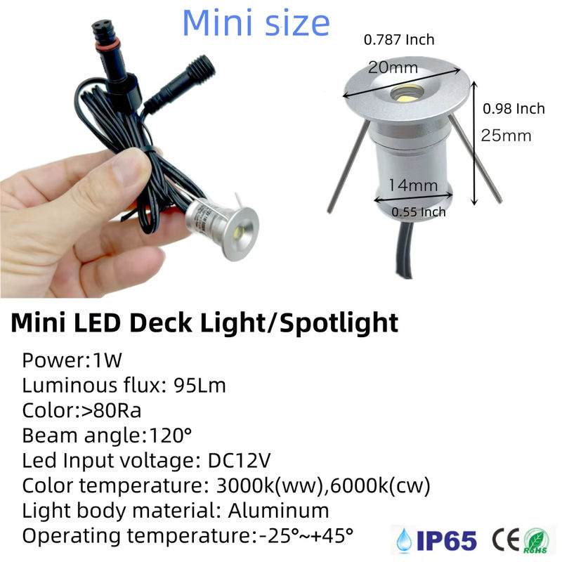 YELEDWAY LED Treppenbeleuchtung IP67 für Außenbereich, runde Bodenleuchte aus Aluminium in Warmweiß für Garten und Terrasse - Bild 2
