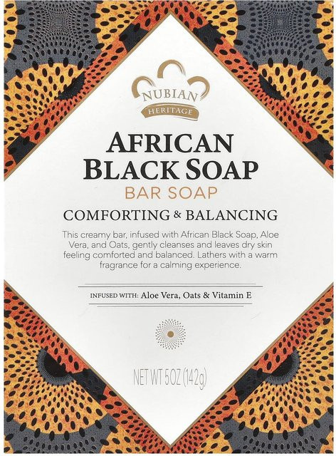 Nubian Heritage Afrikanische schwarze Seife, 142 g, mit Aloe Vera - Bild 1