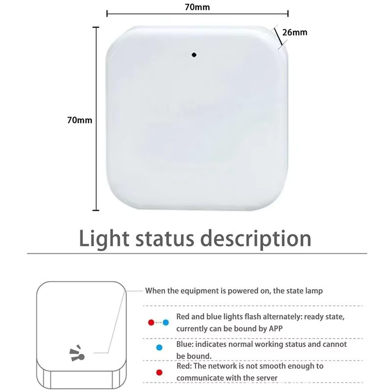 TTlock Smart Home Gateway Bluetooth zu 4G/WiFi Hub zur Fernsteuerung via App in Weiß - Bild 2