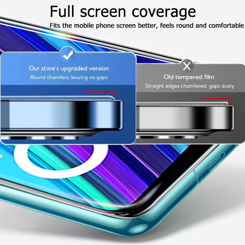3er-Pack Gehärtetes Glas als Displayschutz für Realme Narzo 30A, Transparent, Anti-Explosion und Fingerabdruck-Entsperrung kompatibel - Bild 2
