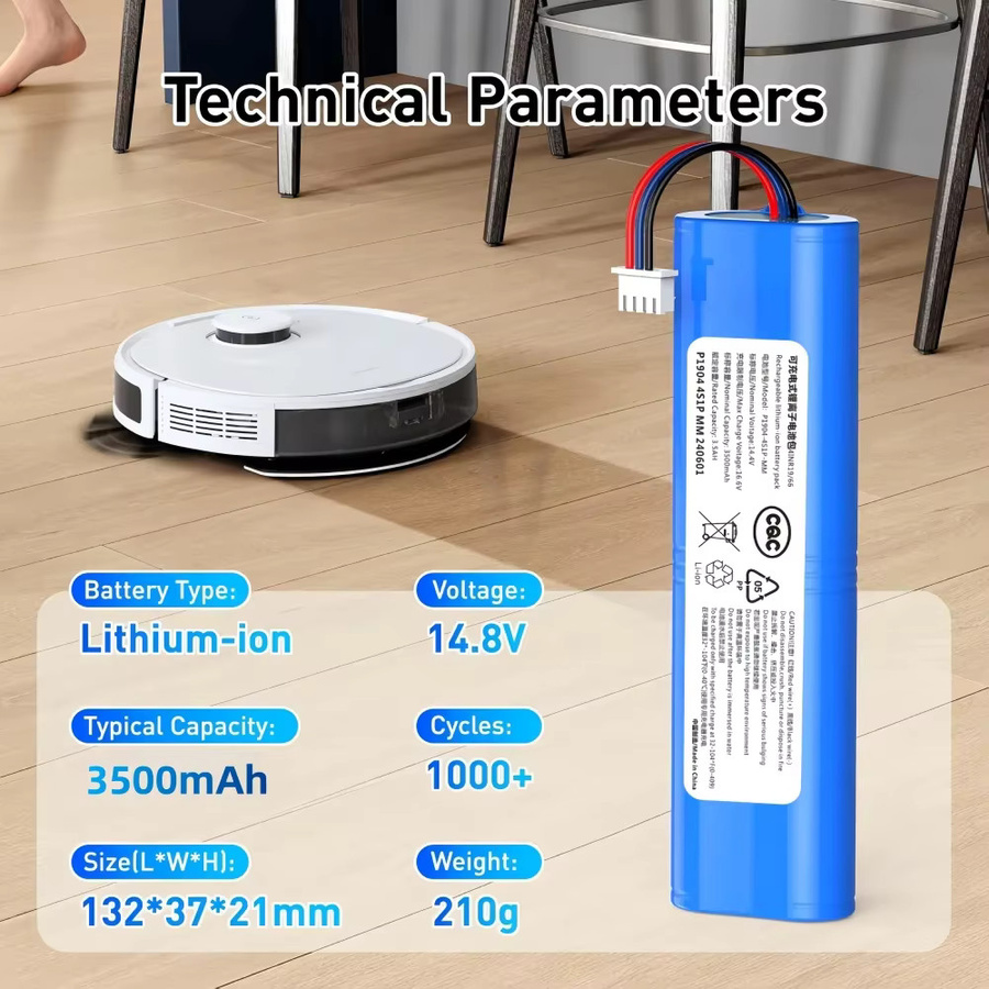 Ecovacs Ersatzakku 3500 mAh Li-Ion 14,4 V für Deebot Ozmo 900 901 905 930 937 und Deebot N5 N8 Roboter-Staubsauger - Bild 2