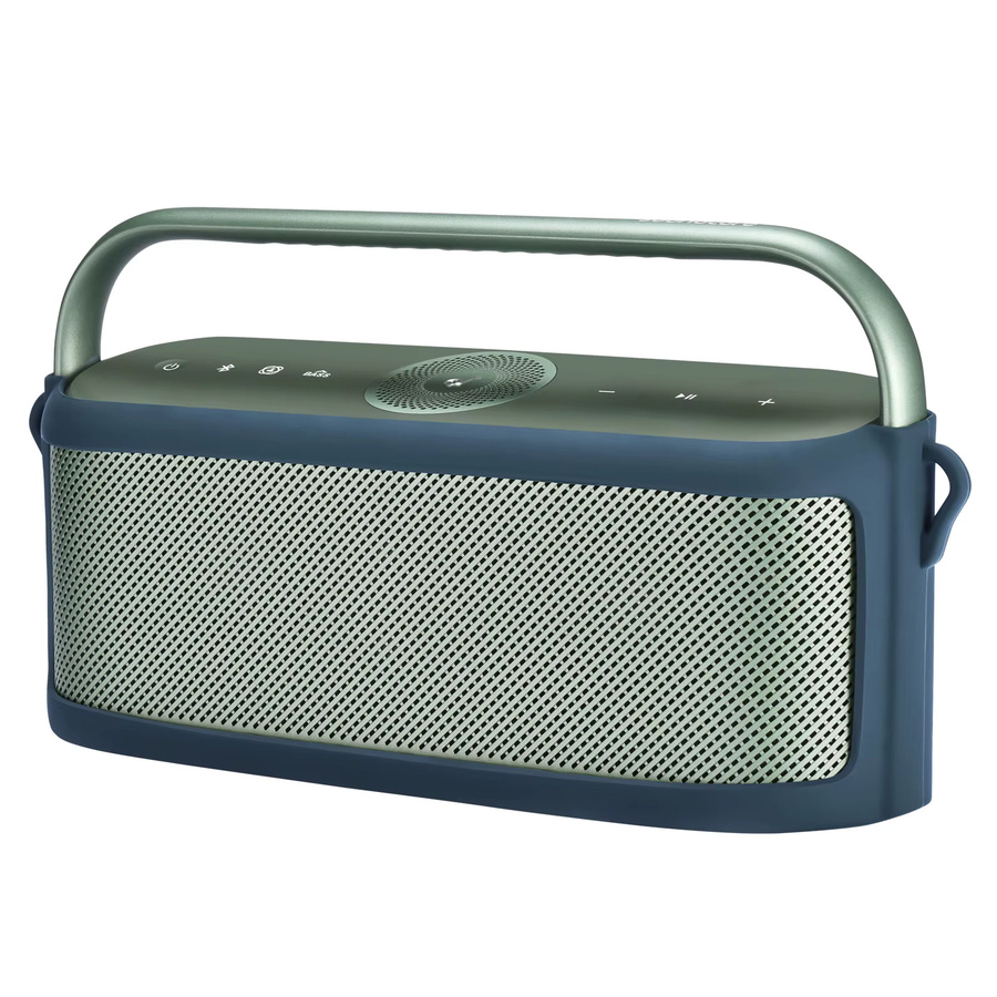Stoßfeste Silikonhülle mit Schultergurt für Anker Soundcore Motion X600 in Schwarz - Bild 1