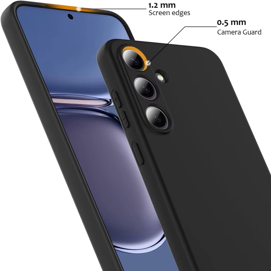 Stoßfeste Flüssigsilikon-Handyhülle für Samsung Galaxy S25, S25+, S25FE und S24FE in Schwarz - Bild 4