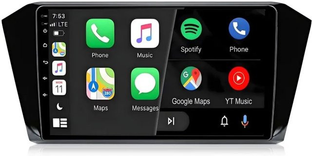 Junsun Autoradio für VW Passat B8 2018-2021 mit Bluetooth und GPS in Schwarz - Bild 1