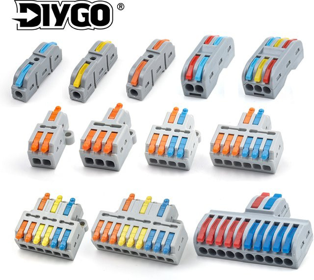 DIY GO 5er Set Schnelle Drahtanschlüsse Universal Inline Push-in Klemmen Block 412/413 SPL - Bild 1