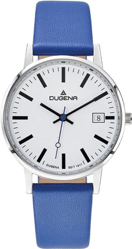 Dugena Quarz Moma Herrenuhr in Weiß mit minimalistischem Rundgehäuse - Bild 1