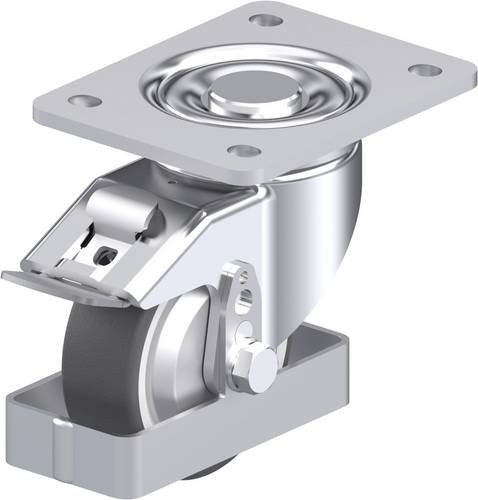 Blickle Stahlblech-Lenkrolle LH-POTH 100R-3-FI-FA-FS in Silber, Rad-Durchmesser: 100 mm, Tragfähigkeit: 300 kg - Bild 1