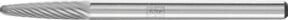 PFERD Hartmetall Frässtift Rundbogen RBF Ø 03x13 mm Schaft-Ø 3 mm Z5 universal fein in Silber - Bild 1